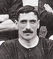 Billy Meredith in Manchester United's 1908–09 team photograph